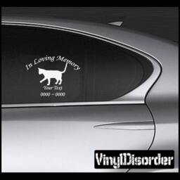Cat 1 in Loving Memory Custom Car Or Wall Vinyl Decal Stickers - Ilmcat1Et - thumbnail 1