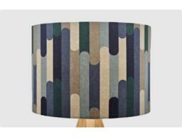 Retro Blue Cream Black Lampshade Table Floor Lamp/Ceiling Pendant Small Medium Large 15cm 20cm 25cm 30cm 35cm 40cm Fabric Drum Light Shade