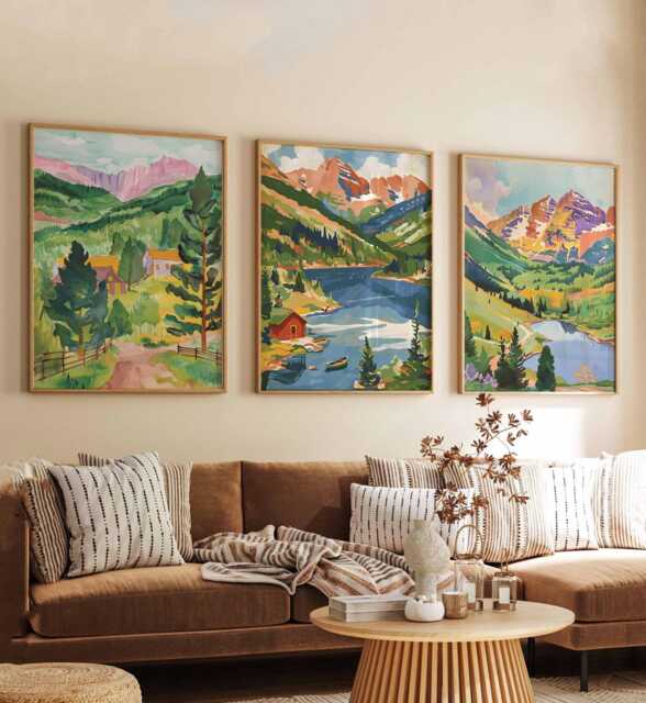 Set Of 3 Colorado Posters, Usa Rocky Mountain Prints Set, Scenic Landscape Wall Art, Nature Decor Prints, Adventure Gift - image 1