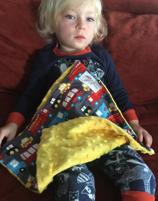 "Fire Engines, Ambulances & Taxi Cabs Mini Baby Blanket ""Leo" - image 1