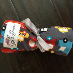 "Fire Engines, Ambulances & Taxi Cabs Mini Baby Blanket ""Leo" - thumbnail 3
