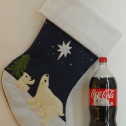 "Cat Christmas Stocking ""Cookies For Santa, Milk Kitty" - thumbnail 4