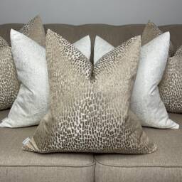 Champagne Gold Cushion Cover Antelope Fabric Prestigious Textiles Luxury Textured Pillow Case Handmade in UK - thumbnail 4