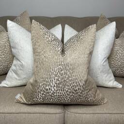 Champagne Gold Cushion Cover Antelope Fabric Prestigious Textiles Luxury Textured Pillow Case Handmade in UK - thumbnail 3