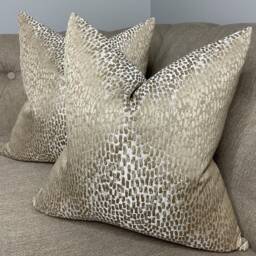 Champagne Gold Cushion Cover Antelope Fabric Prestigious Textiles Luxury Textured Pillow Case Handmade in UK