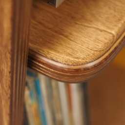 Retro Turntable Stand With Shelf For An Amplifier/Record Player Plywood Furniture/ 50 cm Wide - thumbnail 3