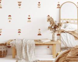 Boho Wall Decals - Removable Stickers, Minimalist Geometric Art, Nursery Decor, Kids Room Decor - thumbnail 1