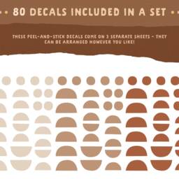 Boho Wall Decals - Removable Stickers, Minimalist Geometric Art, Nursery Decor, Kids Room Decor - thumbnail 2