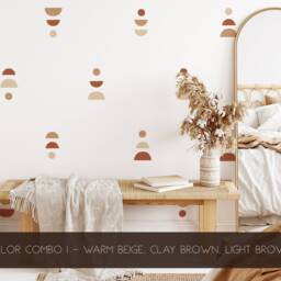 Boho Wall Decals - Removable Stickers, Minimalist Geometric Art, Nursery Decor, Kids Room Decor - thumbnail 3