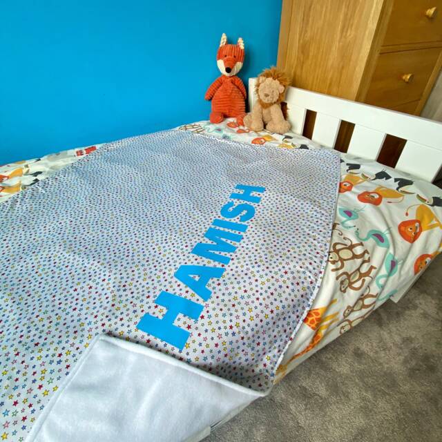 Personalized Baby Play Mat Custom Name Fleece Blanket - image 1