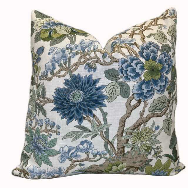 G.p & J Baker Little Magnolia Willow Linen Double Sided Cushion Cover Pillow - image 1