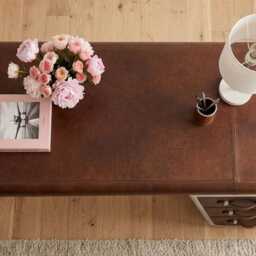 Industrial Aviator Wing Desk Handcrafted Aluminum Style Office Furniture - thumbnail 4