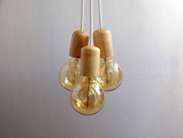 3 Pendant Light Cluster Any Length Wooden Pendant Light Dine Table Multi Modern Chandelier Lighting Minimalist - image 1