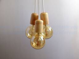 3 Pendant Light Cluster Any Length Wooden Pendant Light Dine Table Multi Modern Chandelier Lighting Minimalist - thumbnail 1
