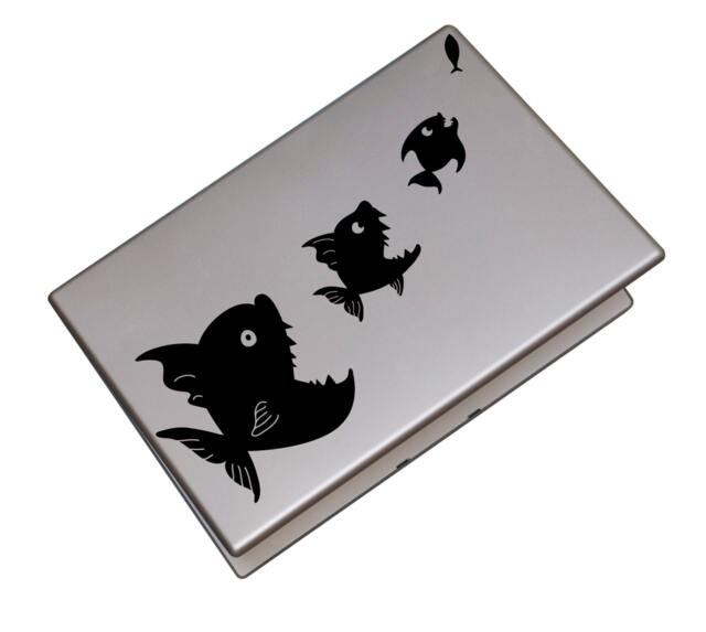 Piranha Food Chain - Wall Decal Custom Vinyl Art Stickers - image 1