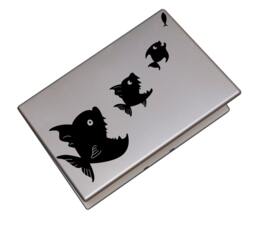 Piranha Food Chain - Wall Decal Custom Vinyl Art Stickers - thumbnail 1