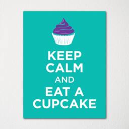 Keep Calm & Eat A Cupcake - Fine Art Print Choice Of Color Purchase 3 Receive 1 Free - thumbnail 1