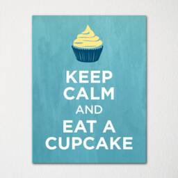 Keep Calm & Eat A Cupcake - Fine Art Print Choice Of Color Purchase 3 Receive 1 Free - thumbnail 3