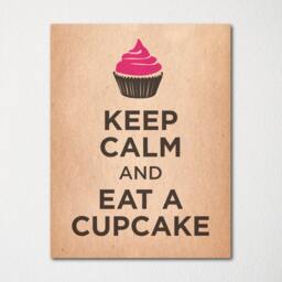 Keep Calm & Eat A Cupcake - Fine Art Print Choice Of Color Purchase 3 Receive 1 Free - thumbnail 2