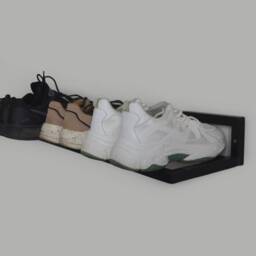 Industrial Metal Shoe Shelf Wall Mounted Entryway Storage - thumbnail 2