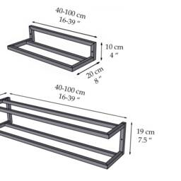 Industrial Metal Shoe Shelf Wall Mounted Entryway Storage - thumbnail 3