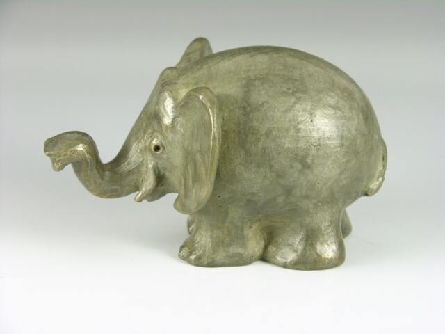 Bronze Elephant Sculpture - Yolk Art Figurine, Made in Usa - image 1