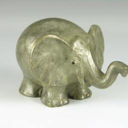 Bronze Elephant Sculpture - Yolk Art Figurine, Made in Usa - thumbnail 2