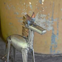 Horse Made From Vintage Silverware - thumbnail 3