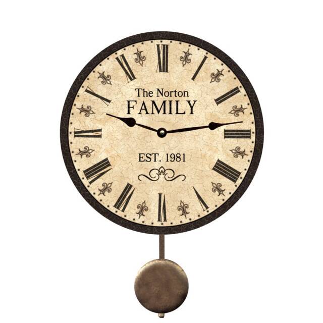 Personalized Family Clock - Pendulum Clock - image 1