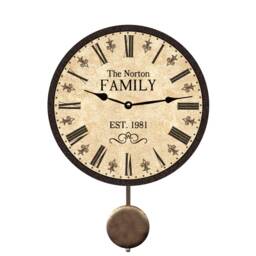 Personalized Family Clock - Pendulum Clock - thumbnail 1