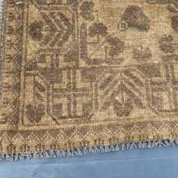 Terracotta Faded Afghan Handmade Rug, 2.4x4 Ft, Kids Room Mini Area Wool Rug - thumbnail 4