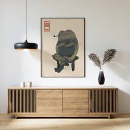 Matsumoto Hoji Art Print, Japanese Poster, Frog, Vintage Animal Art, Funny Gift, A1/A2/A3/A4 - thumbnail 1