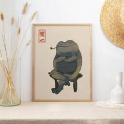 Matsumoto Hoji Art Print, Japanese Poster, Frog, Vintage Animal Art, Funny Gift, A1/A2/A3/A4 - thumbnail 3