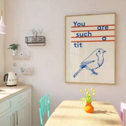 Funny Quote Print Retro Bird Art, Northern Prints - thumbnail 3