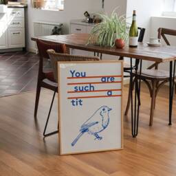 Funny Quote Print Retro Bird Art, Northern Prints - thumbnail 2