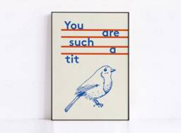 Funny Quote Print Retro Bird Art, Northern Prints - thumbnail 1