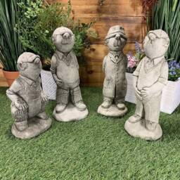 Stone Garden Cricket Team Statue Bundle Gift Cricketer Concrete Ornament - thumbnail 2