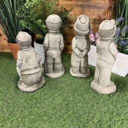 Stone Garden Cricket Team Statue Bundle Gift Cricketer Concrete Ornament - thumbnail 3