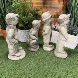 Stone Garden Cricket Team Statue Bundle Gift Cricketer Concrete Ornament - thumbnail 4