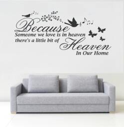 Because Someone We Love Is in Heaven Wall Sticker Quote - thumbnail 1
