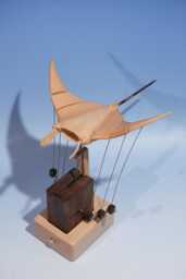 Wooden Manta Ray Automaton, Diy Paint Your Own Kinetic Ray, Unfinished Automaton Kit, Blank Canvas Desk Art, Gift For Ocean Lovers - thumbnail 1