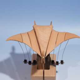 Wooden Manta Ray Automaton, Diy Paint Your Own Kinetic Ray, Unfinished Automaton Kit, Blank Canvas Desk Art, Gift For Ocean Lovers - thumbnail 4