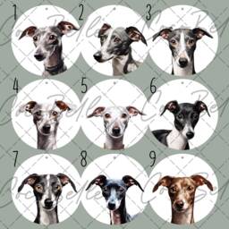 Personalised Italian Greyhound Bauble, Digital Illustration Iggy Dog Real Glitter Name Christmas Whippet Pet Gift Ideas Lover Owner - thumbnail 2