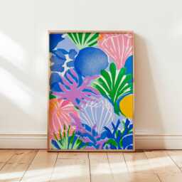 Riso Poster, Risograph Art Print, Colorful Wall Art, Modern Graphic Abstract Design, Posters & Prints For Home Decor - thumbnail 1