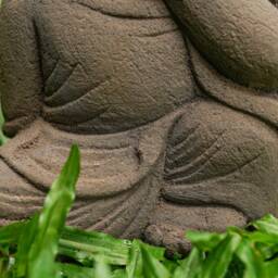 Laughing Jizo 8 Inch/20 cm, Buddha Sculpture, Home Decor, Gift For Mom, Zen Buddha, Children Guardian, Traveler Guardian - thumbnail 3