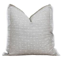 Natural Dotted Fringe Pillow Cover 20 X 26 Neutral Layering Decorative Throw - thumbnail 2