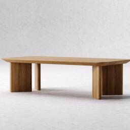 Modern Coffee Table - Japandi Coffee Table Wooden Unique Living Room Oak Wood - thumbnail 2