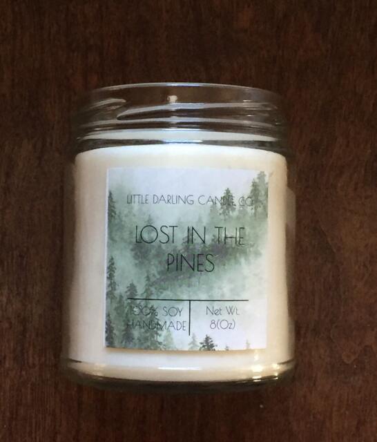 Lost in The Pines Fresh Balsam Handmade Soy Wax Candle 8 Oz