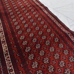 Handmade Afghan Wool Runner Turkmen Bokhara Oriental Rug - 12.8 X 2.9 Ft - thumbnail 3