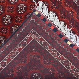Handmade Afghan Wool Runner Turkmen Bokhara Oriental Rug - 12.8 X 2.9 Ft - thumbnail 4